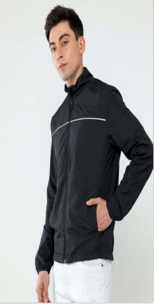 puma polo jacket black-white color