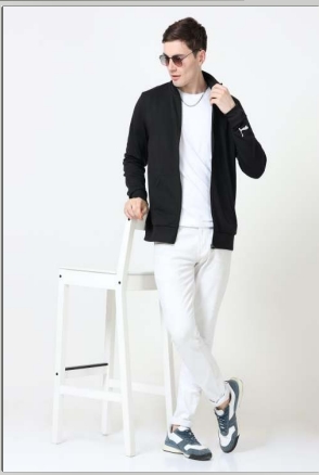 puma polo jacket black color