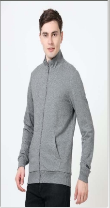 puma polo jacket m.grey heather color