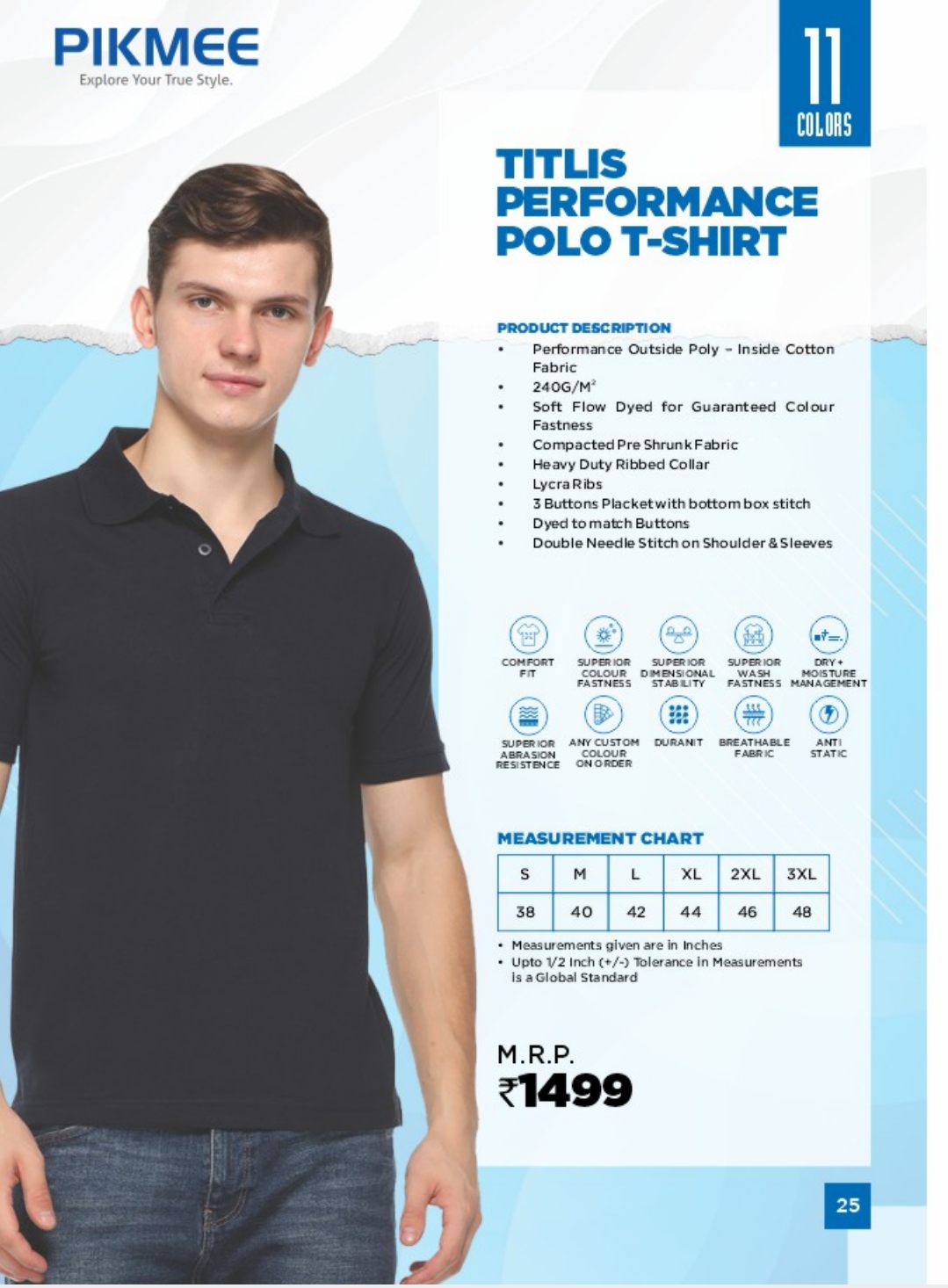 TITLIS PERFORMANCE POLO T SHIRT