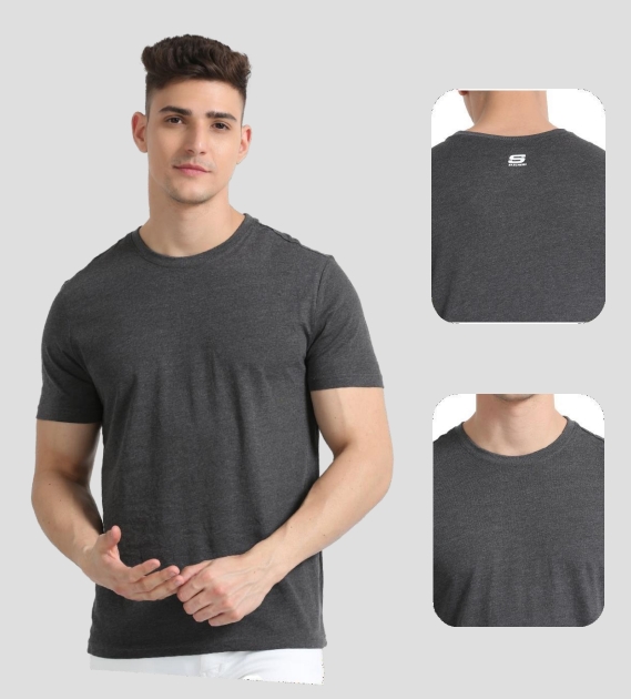 CHARCOAL ROUND NECK