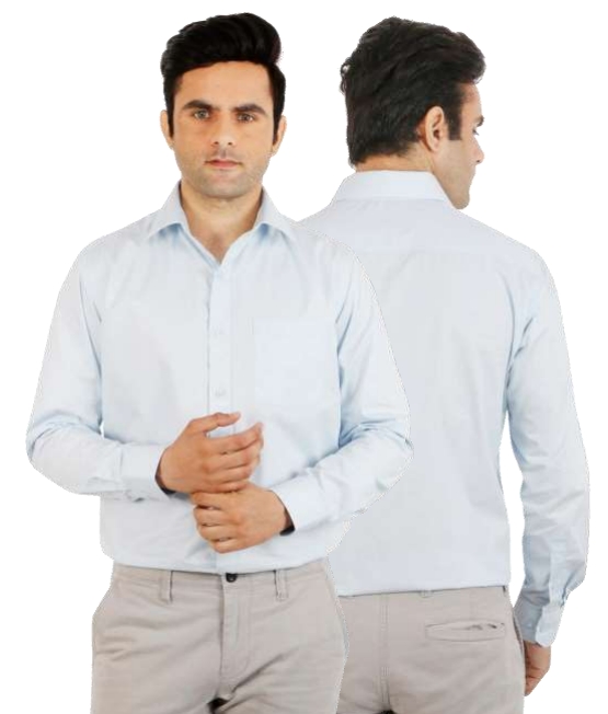 MEN\'S REGULAR FIT FORMAL BLUE SHIRT