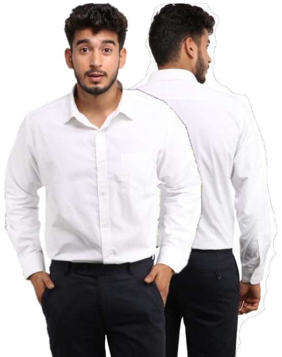 MEN\'S REGULAR FIT FORMAL WHITE  SHIRT