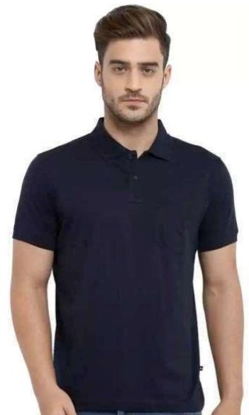 POLY COTTON BLACK  T-SHIRT