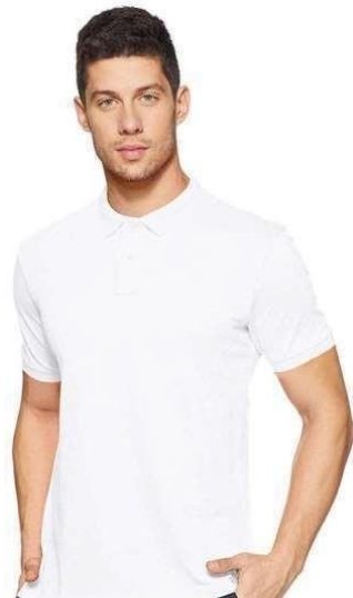 POLY COTTON  WHITE  T-SHIRT