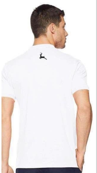 POLY COTTON  WHITE  T-SHIRT