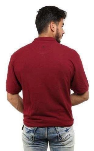 POLY COTTON  MAROON T-SHIRT