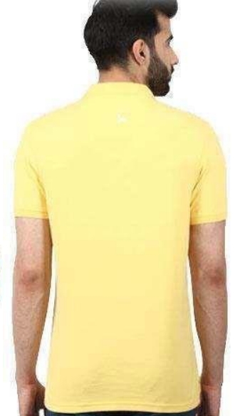 POLY COTTON YELLOW   T-SHIRT