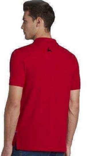 POLY COTTON RED T-SHIRT