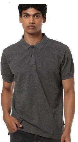 POLY COTTON CHARCOAL GREY T-SHIRT