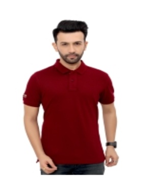 us polo tshirt dark wine color