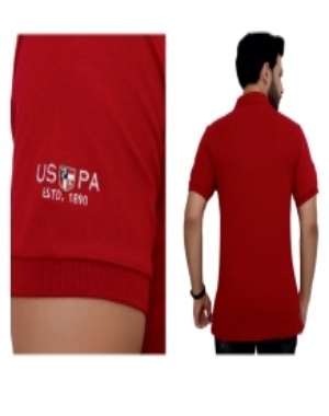 us polo tshirt nevy maroon color
