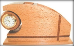 wooden table top clock 