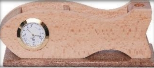 wooden table top clock
