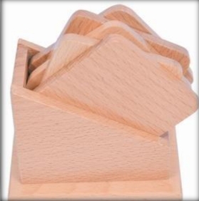 wooden table top light brown tea coaster