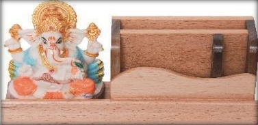 wooden table top ganpati