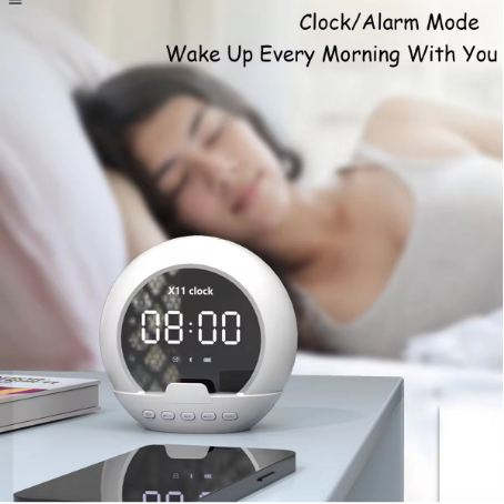 X11 CLOCK : SPEAKER + DIGITAL CLOCK + ALARM CLOCK + RECHARGABLE + TWS PAIRING